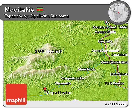 Physical Panoramic Map of Mooitakie