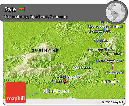 Physical Panoramic Map of Saje