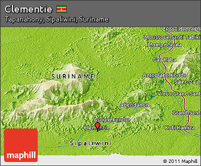 Physical Panoramic Map of Clementie
