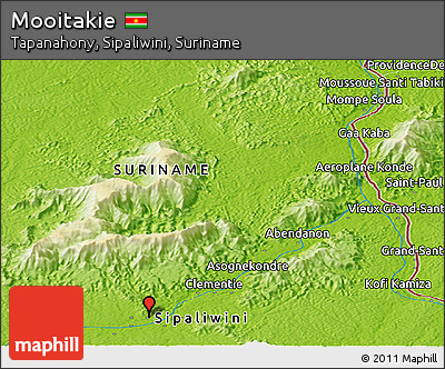 Physical Panoramic Map of Mooitakie