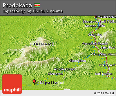Physical Panoramic Map of Prodokaba