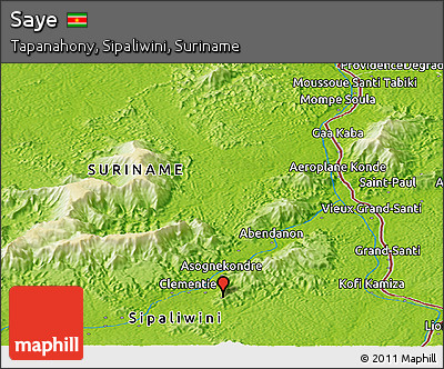 Physical Panoramic Map of Saye