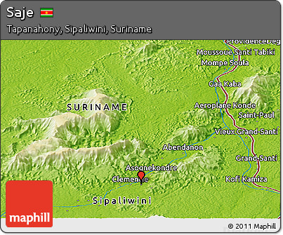 Physical Panoramic Map of Saje