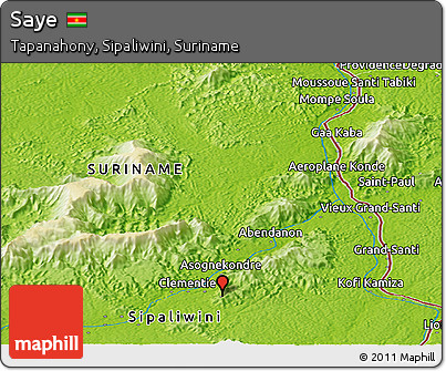 Physical Panoramic Map of Saye