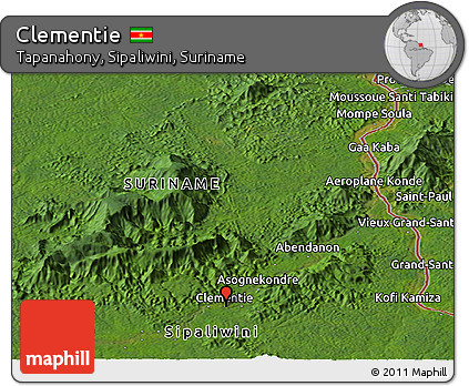 Satellite Panoramic Map of Clementie