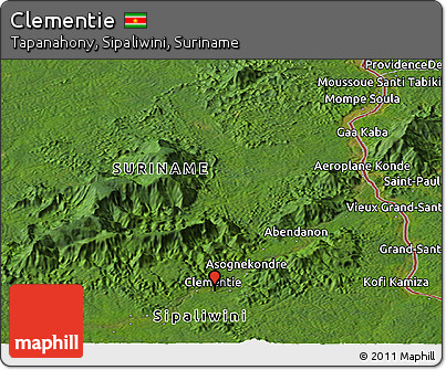 Satellite Panoramic Map of Clementie