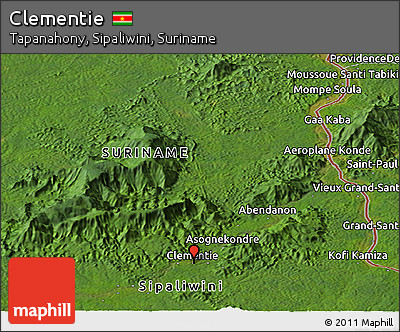 Satellite Panoramic Map of Clementie