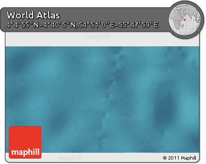 Satellite 3D Map of the Area around 4° 22' 30" N, 55° 19' 30" E