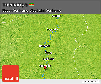 Physical 3D Map of Toemaripa