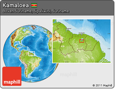 Physical Location Map of Kamaloea