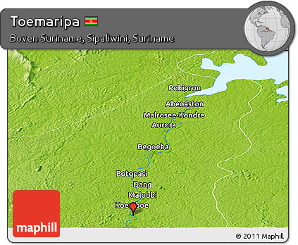 Physical Panoramic Map of Toemaripa