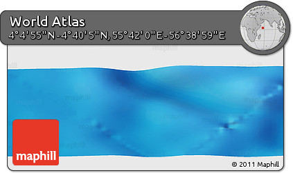 Physical Panoramic Map of the Area around 4° 22' 30" N, 56° 10' 29" E
