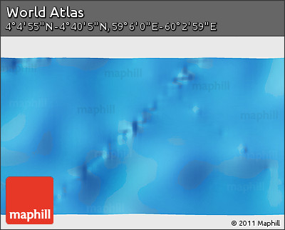 Physical 3D Map of the Area around 4° 22' 30" N, 59° 34' 30" E