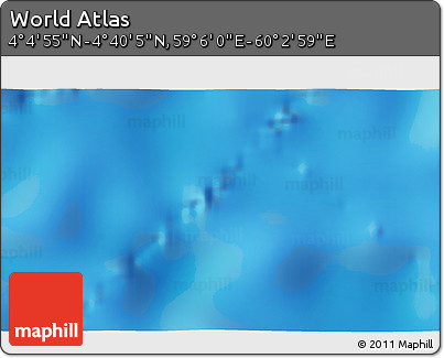Physical 3D Map of the Area around 4° 22' 30" N, 59° 34' 30" E