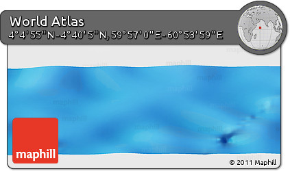 Physical Panoramic Map of the Area around 4° 22' 30" N, 60° 25' 29" E
