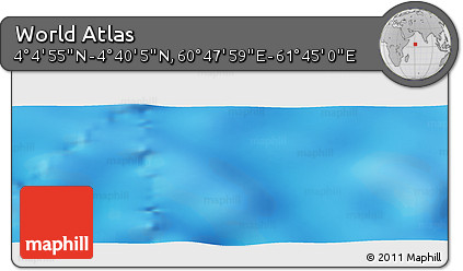 Physical Panoramic Map of the Area around 4° 22' 30" N, 61° 16' 29" E