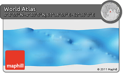 Physical Panoramic Map of the Area around 4° 22' 30" N, 62° 7' 30" E