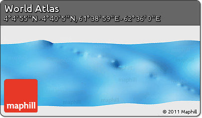 Physical Panoramic Map of the Area around 4° 22' 30" N, 62° 7' 30" E
