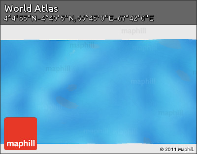 Physical 3D Map of the Area around 4° 22' 30" N, 67° 13' 29" E