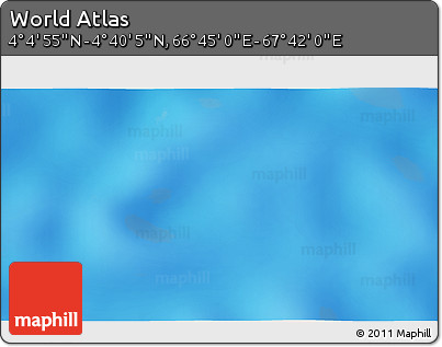 Physical 3D Map of the Area around 4° 22' 30" N, 67° 13' 29" E