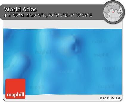 Physical 3D Map of the Area around 4° 22' 30" N, 70° 37' 30" E
