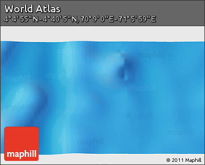 Physical 3D Map of the Area around 4° 22' 30" N, 70° 37' 30" E
