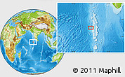 Physical Location Map of the area around 4° 22' 30" N, 72° 19' 29" E