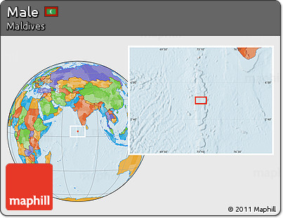 Political Location Map of Male