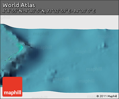 Satellite 3D Map of the Area around 4° 22' 30" N, 74° 1' 30" E