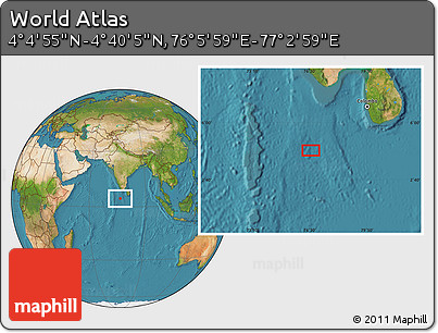 Satellite Location Map of the Area around 4° 22' 30" N, 76° 34' 29" E