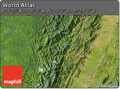 Satellite Map of the Area around 4° 22' 30" N, 76° 25' 30" W