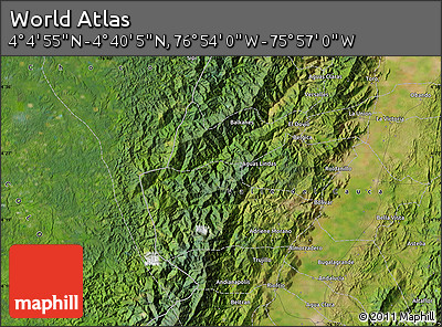 Satellite Map of the Area around 4° 22' 30" N, 76° 25' 30" W