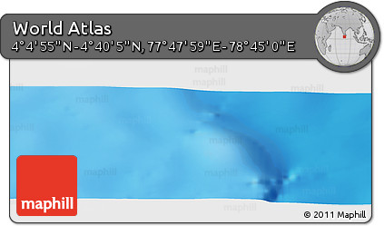 Physical Panoramic Map of the Area around 4° 22' 30" N, 78° 16' 30" E