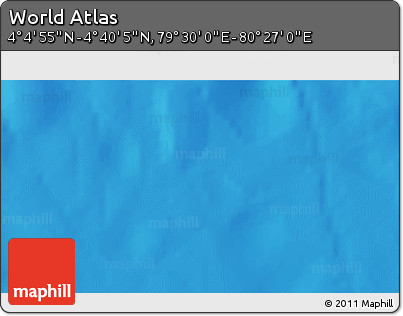 Physical 3D Map of the Area around 4° 22' 30" N, 79° 58' 29" E