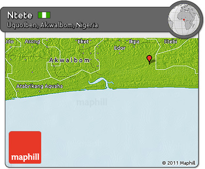 Physical 3D Map of Ntete