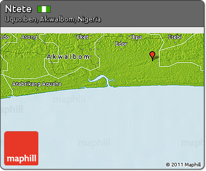 Physical 3D Map of Ntete