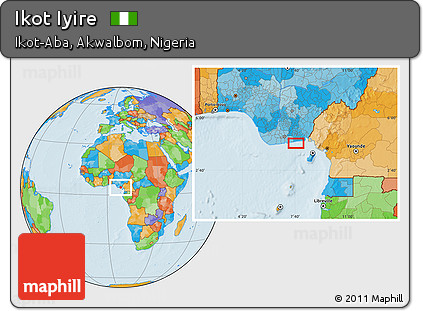 Political Location Map of Ikot Iyire