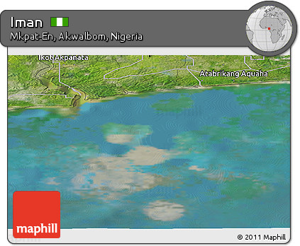 Satellite Panoramic Map of Iman