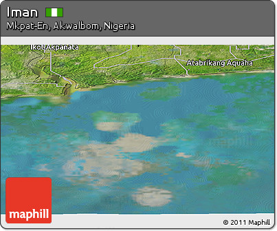 Satellite Panoramic Map of Iman