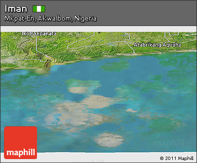 Satellite Panoramic Map of Iman