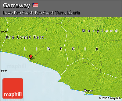 Physical Map of Garraway