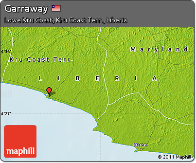 Physical Map of Garraway