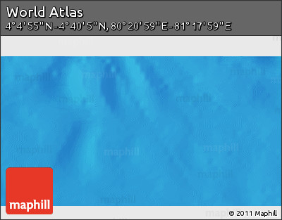 Physical 3D Map of the Area around 4° 22' 30" N, 80° 49' 29" E