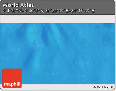 Physical 3D Map of the Area around 4° 22' 30" N, 80° 49' 29" E