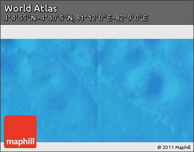 Physical 3D Map of the Area around 4° 22' 30" N, 81° 40' 30" E