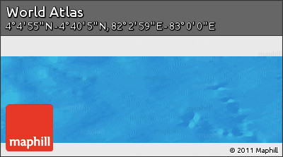 Physical Panoramic Map of the Area around 4° 22' 30" N, 82° 31' 30" E