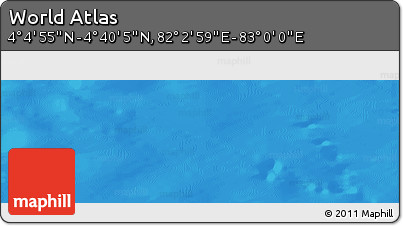 Physical Panoramic Map of the Area around 4° 22' 30" N, 82° 31' 30" E