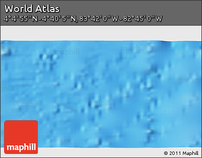 Shaded Relief 3D Map of the Area around 4° 22' 30" N, 83° 13' 29" W
