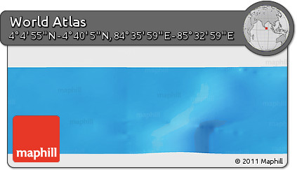 Physical Panoramic Map of the Area around 4° 22' 30" N, 85° 4' 29" E