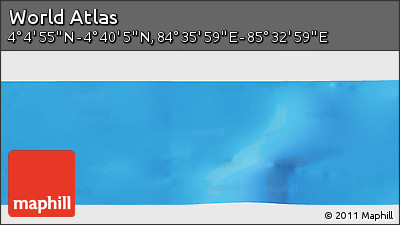 Physical Panoramic Map of the Area around 4° 22' 30" N, 85° 4' 29" E